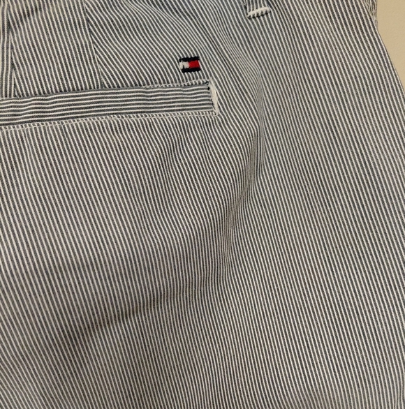 Tommy Hilfiger Women's Blue And White Striped Trousers Size 14 - Picture 8 of 13